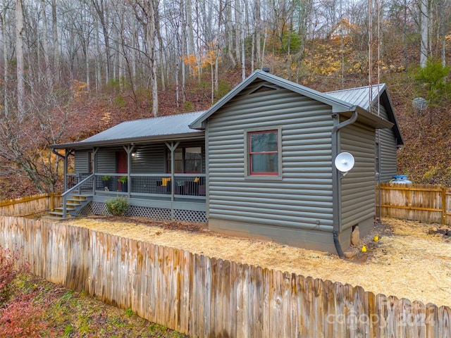 exterior space with a porch