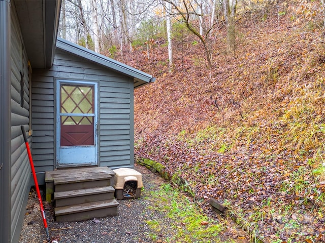 view of doorway to property