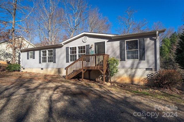 view of manufactured / mobile home