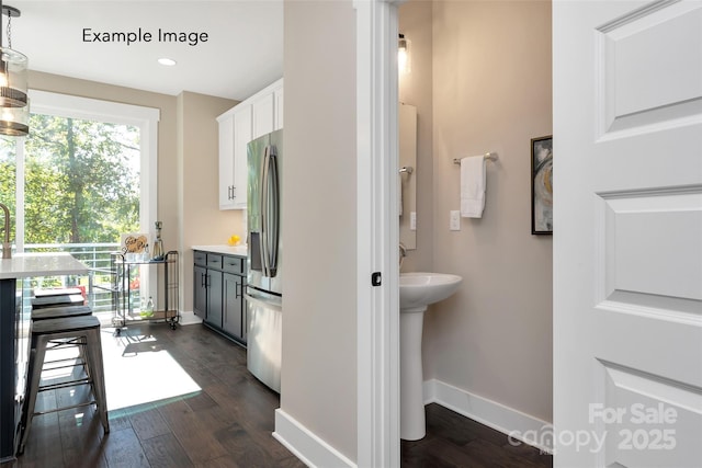 1615 Polk St Unit Eqx0208, Charlotte, NC 28206 - bathroom featuring wood finished floors and recessed lighting