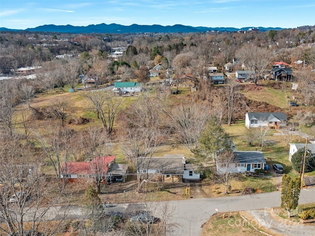 aerial view featuring a mountain view