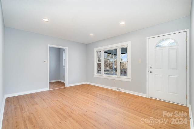 entryway featuring light hardwood / wood-style floors