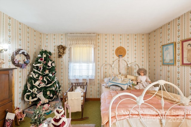 view of carpeted bedroom