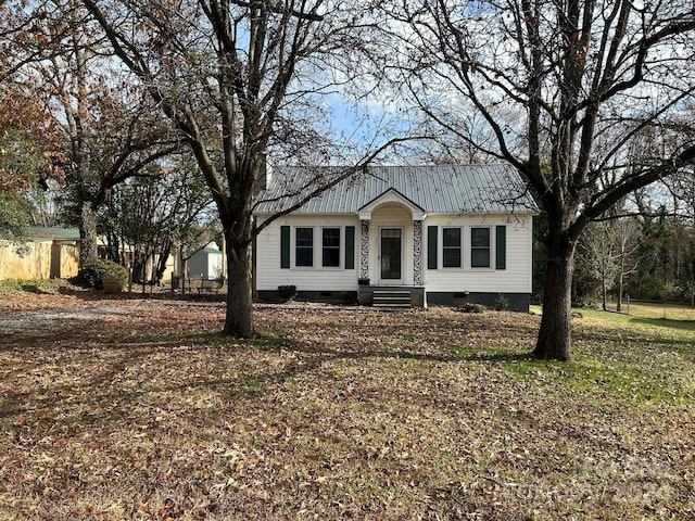 view of single story home