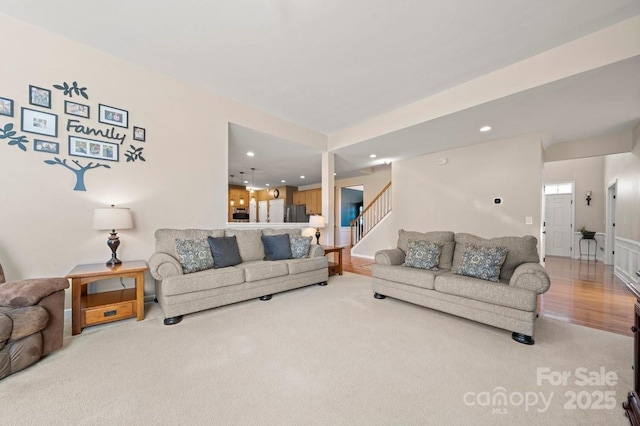 view of carpeted living room