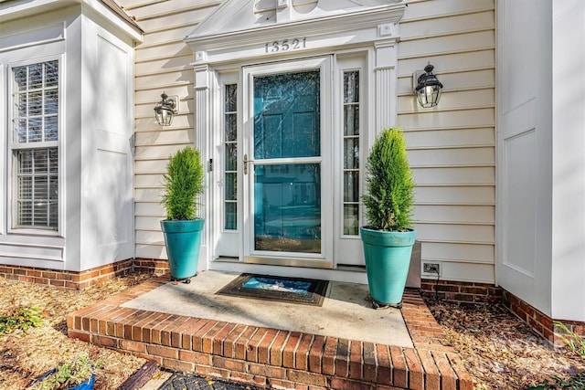 view of doorway to property