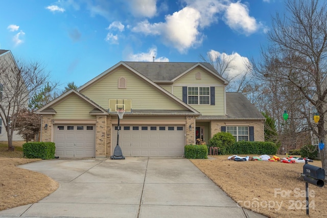 view of front of home featuring a garage