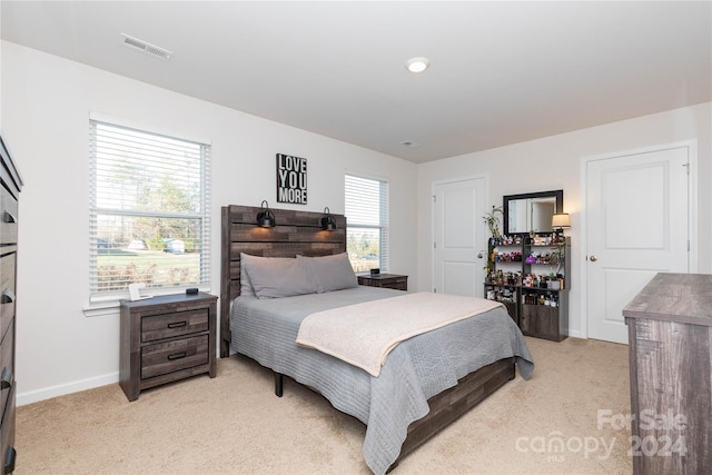 view of carpeted bedroom