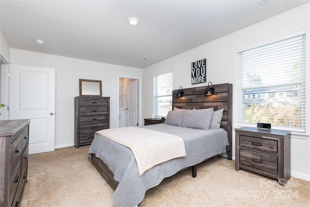 view of carpeted bedroom