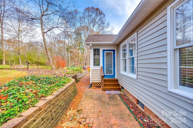 view of doorway to property