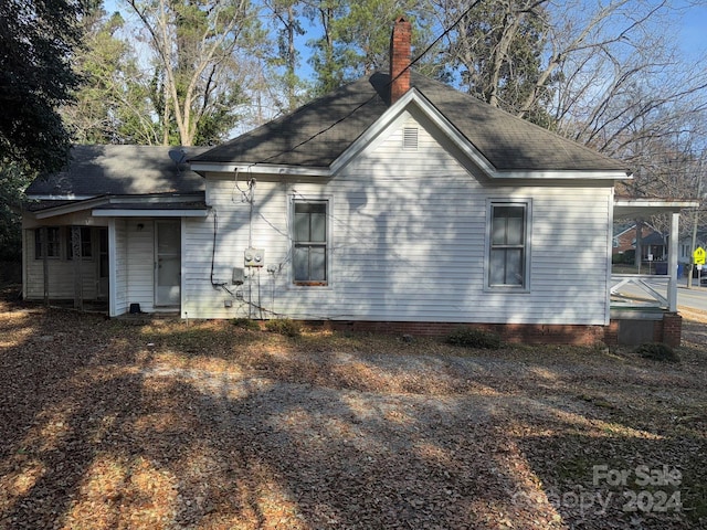 view of back of property