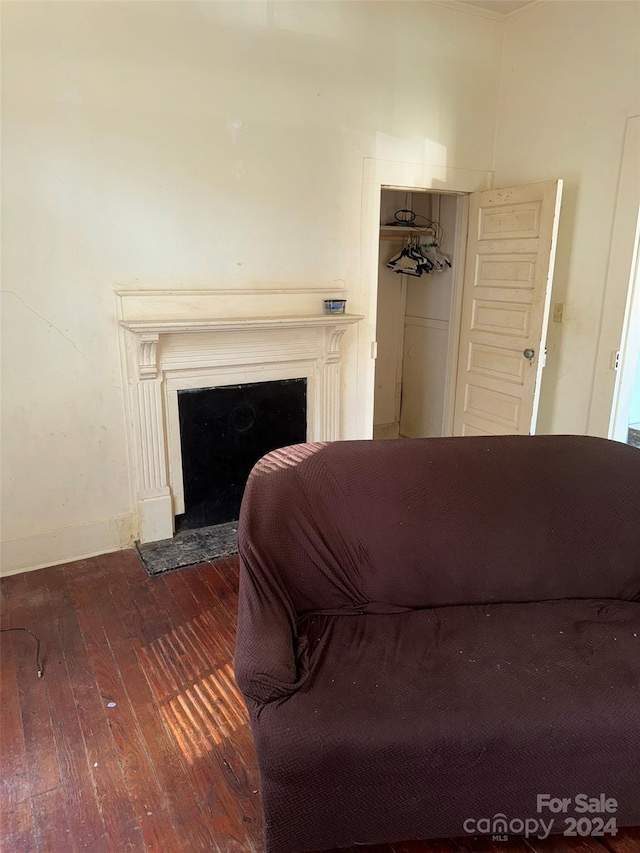 bedroom with hardwood / wood-style floors