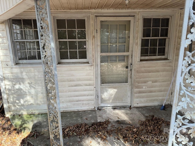 view of doorway to property