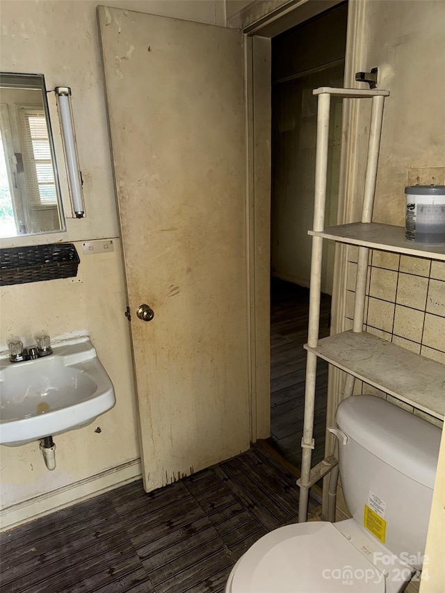 bathroom with toilet and sink