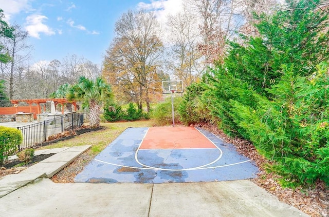 view of sport court