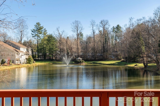 view of water feature