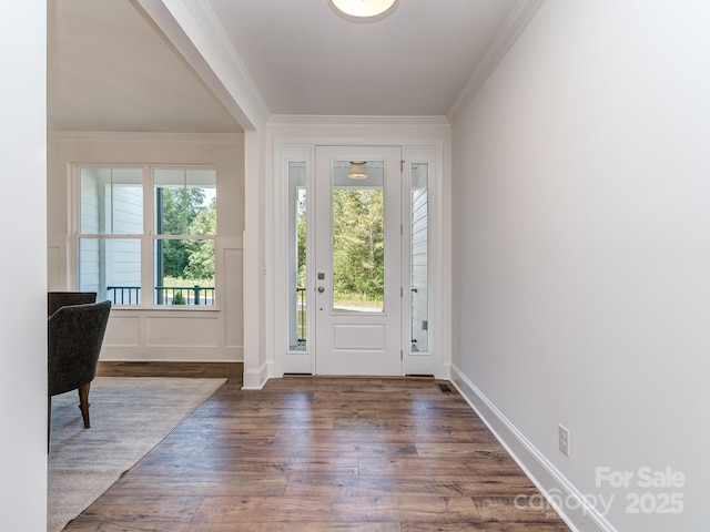 320 Triple Ponds Ct, Clover, SC 29710 - foyer featuring crown molding and hardwood / wood-style floors