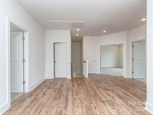320 Triple Ponds Ct, Clover, SC 29710 - spare room with attic access, wood finished floors, recessed lighting, and baseboards