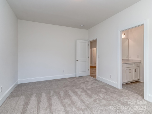 320 Triple Ponds Ct, Clover, SC 29710 - unfurnished bedroom featuring light colored carpet, baseboards, and ensuite bathroom