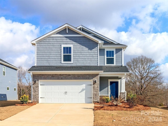 view of front of house featuring a garage