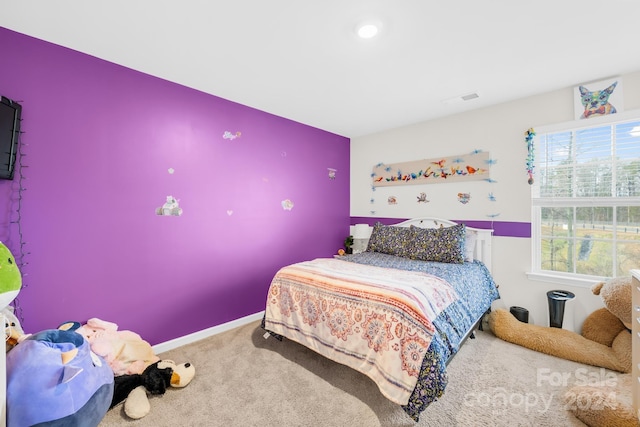 view of carpeted bedroom