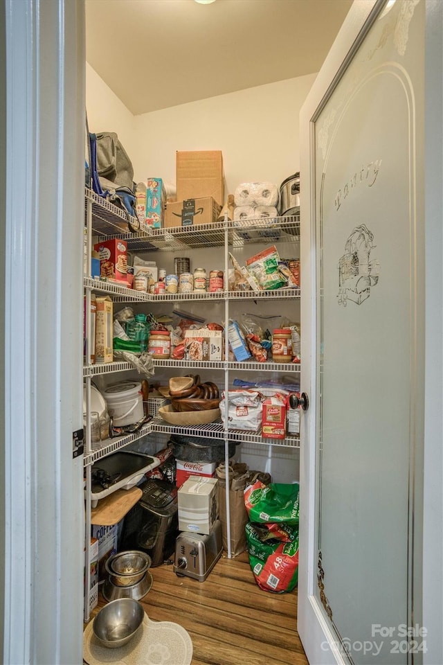 view of pantry