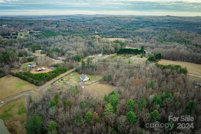 bird's eye view with a rural view