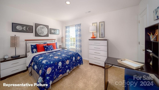 view of carpeted bedroom