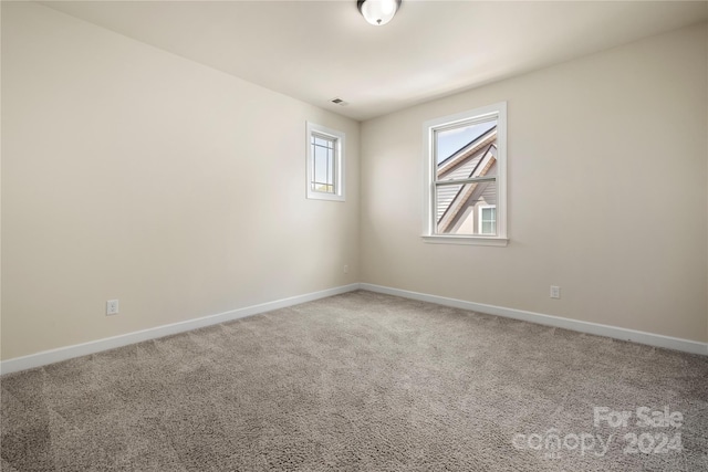 spare room with carpet floors