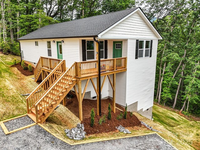 430 Hague Dr, Columbus, NC 28722 - ranch-style house featuring crawl space and a shingled roof