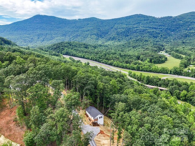 430 Hague Dr, Columbus, NC 28722 - view of mountain backdrop featuring a heavily wooded area