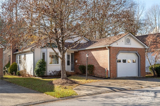 ranch-style home with a garage