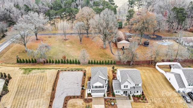 drone / aerial view featuring a rural view