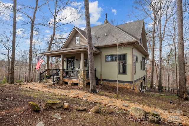 view of front of home with a porch