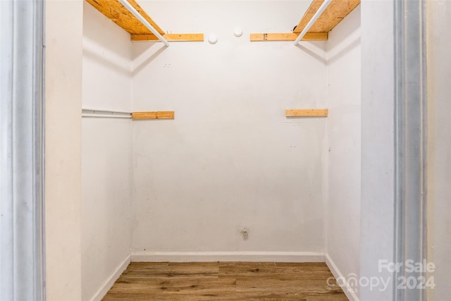 spacious closet with wood-type flooring