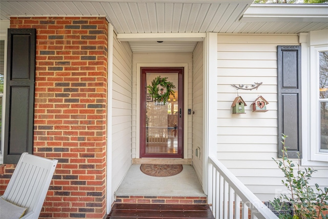 view of doorway to property