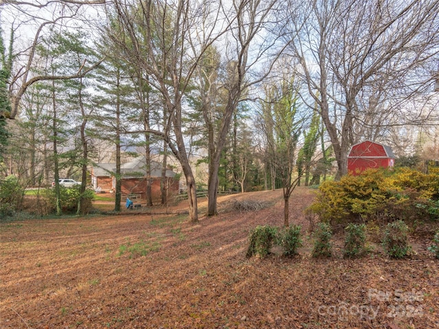 view of yard featuring an outbuilding