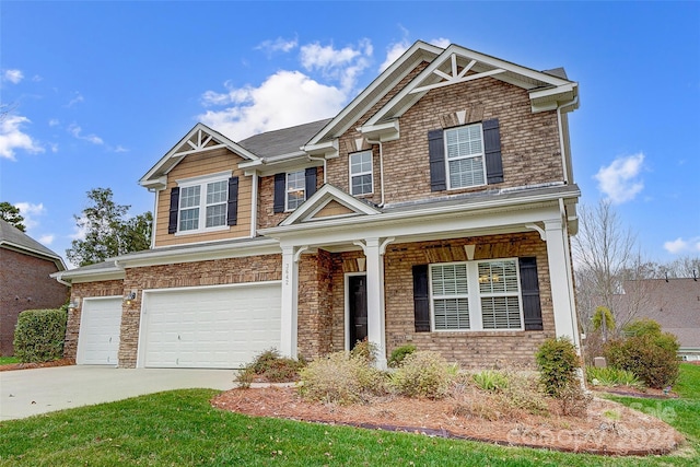 craftsman-style house with a garage