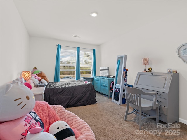 view of carpeted bedroom