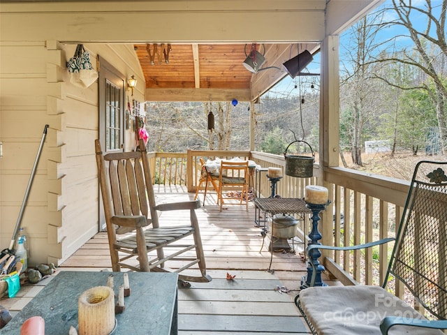 view of wooden terrace