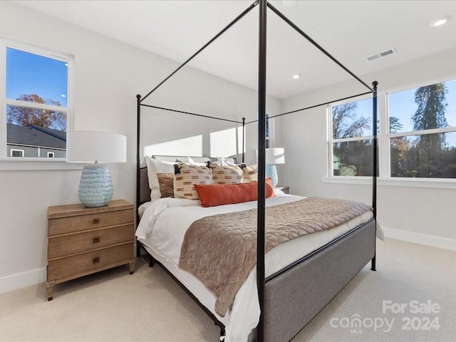 view of carpeted bedroom