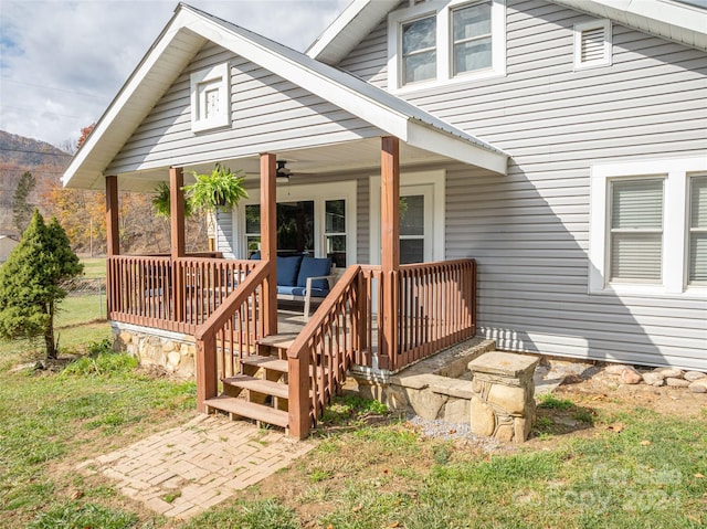 property entrance with a porch