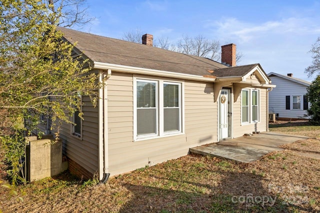 view of front of home with a patio