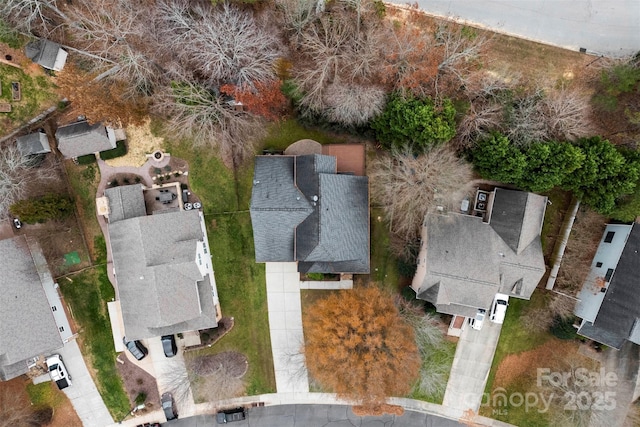 bird's eye view with a residential view