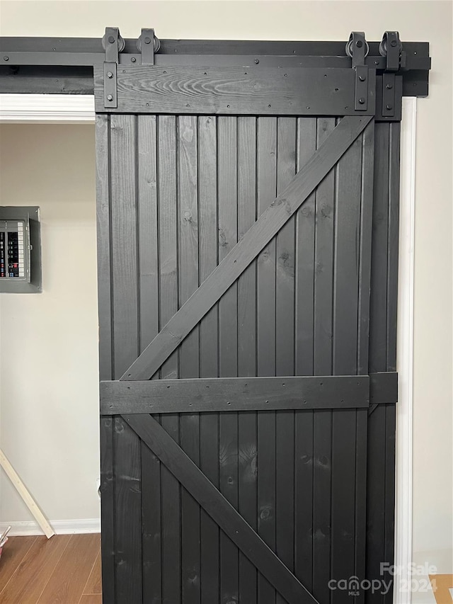 details with a barn door