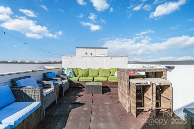 view of patio with an outdoor living space