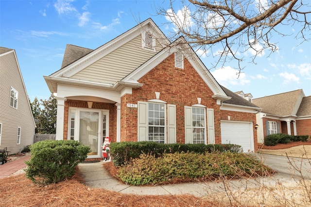 front of property featuring a garage