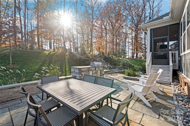 view of patio / terrace featuring area for grilling