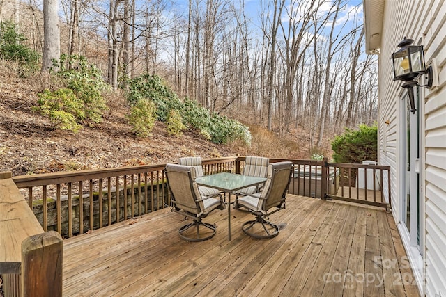 view of wooden terrace