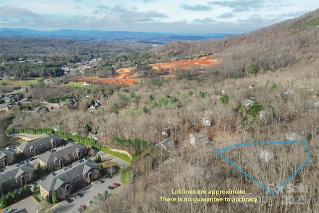 aerial view featuring a mountain view